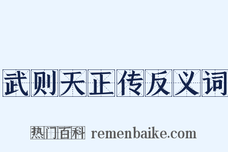 武则天正传反义词是什么意思的图片